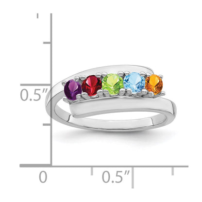 Sterling Silver Rhodium-plated Family Jewelry Mounting