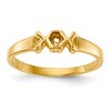 14k Polished 1-Stone Mothers Ring Mounting