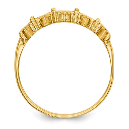 14k Polished 4-Stone Mothers Ring Mounting