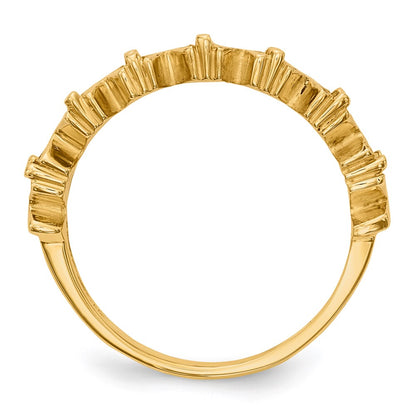 14k Polished 7-Stone Mothers Ring Mounting