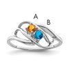 Sterling Silver Rhodium-plated Family Jewelry Mounting