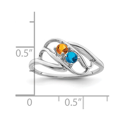 Sterling Silver Rhodium-plated Family Jewelry Mounting