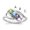 Sterling Silver Rhodium-plated Family Jewelry Mounting
