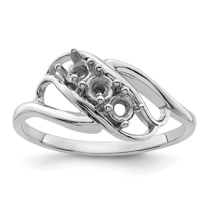 Sterling Silver Rhodium-plated Family Jewelry Mounting
