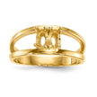 14k Polished 2-Stone Mothers Ring Mounting