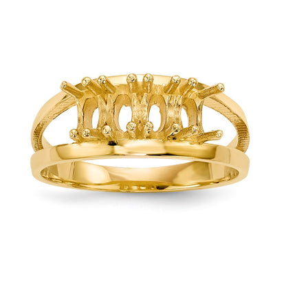 14k Polished 4-Stone Mothers Ring Mounting