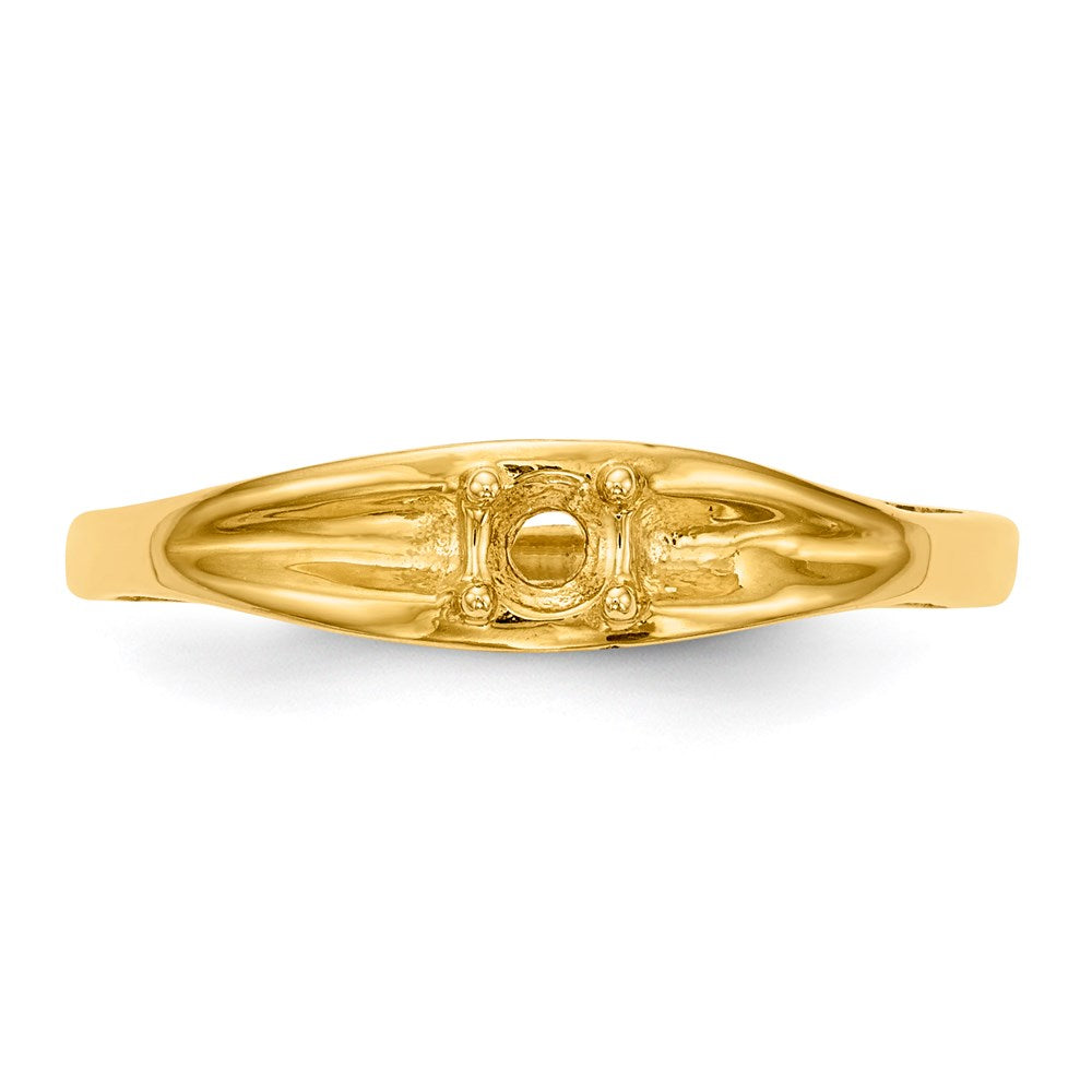 14k Polished 1-Stone Mothers Ring Mounting