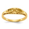 14k Polished 1-Stone Mothers Ring Mounting
