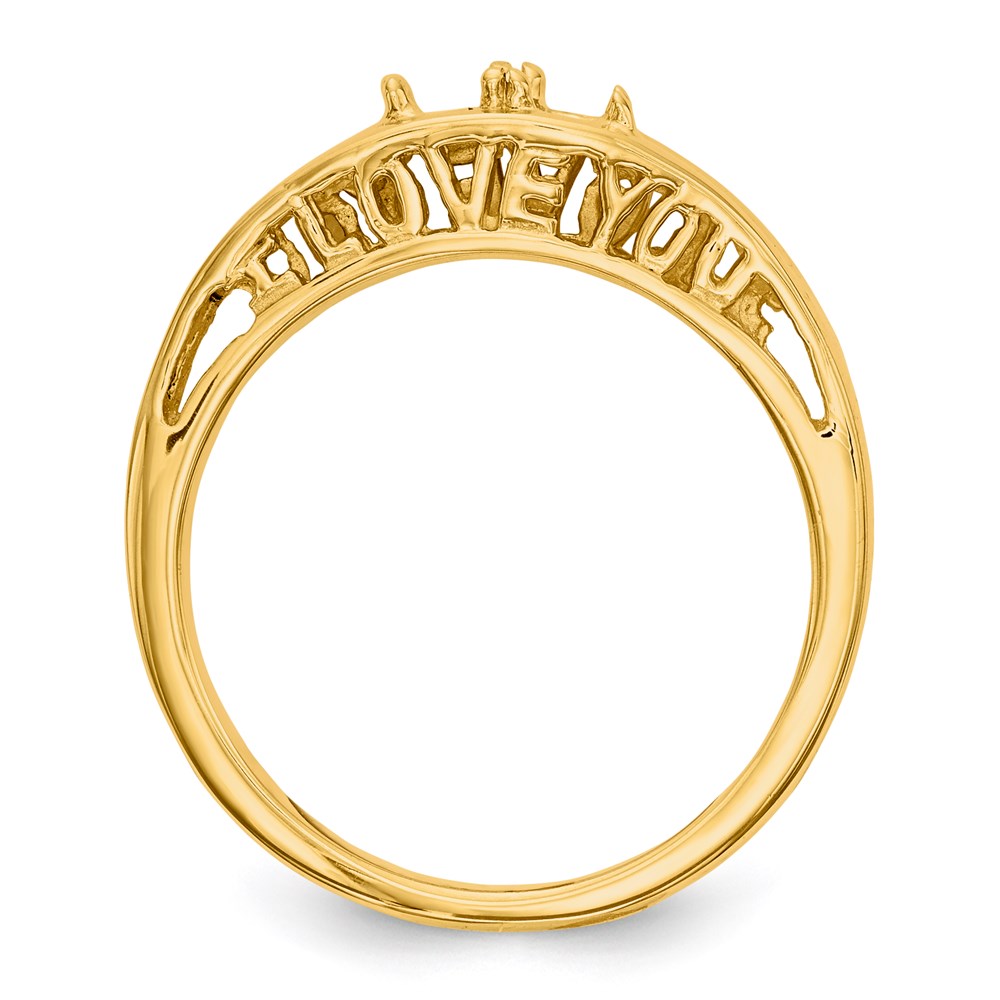14k Polished 2-Stone Mothers Ring Mounting