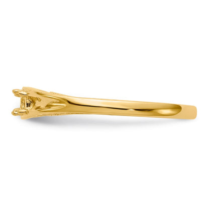 14k Polished 2-Stone Mothers Ring Mounting