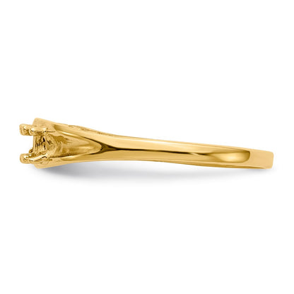 14k Polished 3-Stone Mothers Ring Mounting