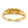 14k Polished 3-Stone Mothers Ring Mounting