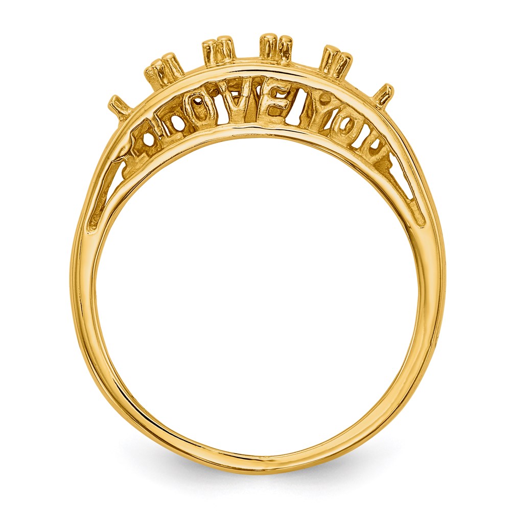 14k Polished 5-Stone Mothers Ring Mounting