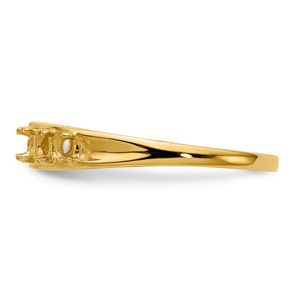 14k Polished 6-Stone Mothers Ring Mounting