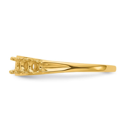14k Polished 7-Stone Mothers Ring Mounting