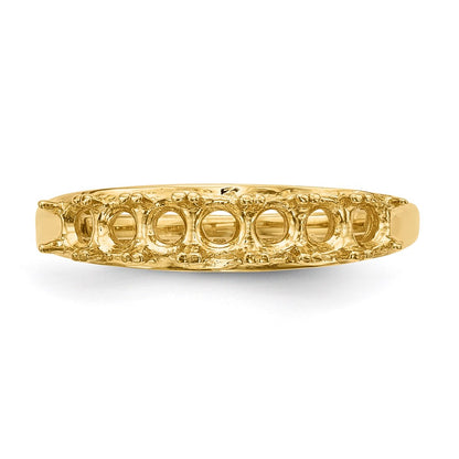 14k Polished 7-Stone Mothers Ring Mounting