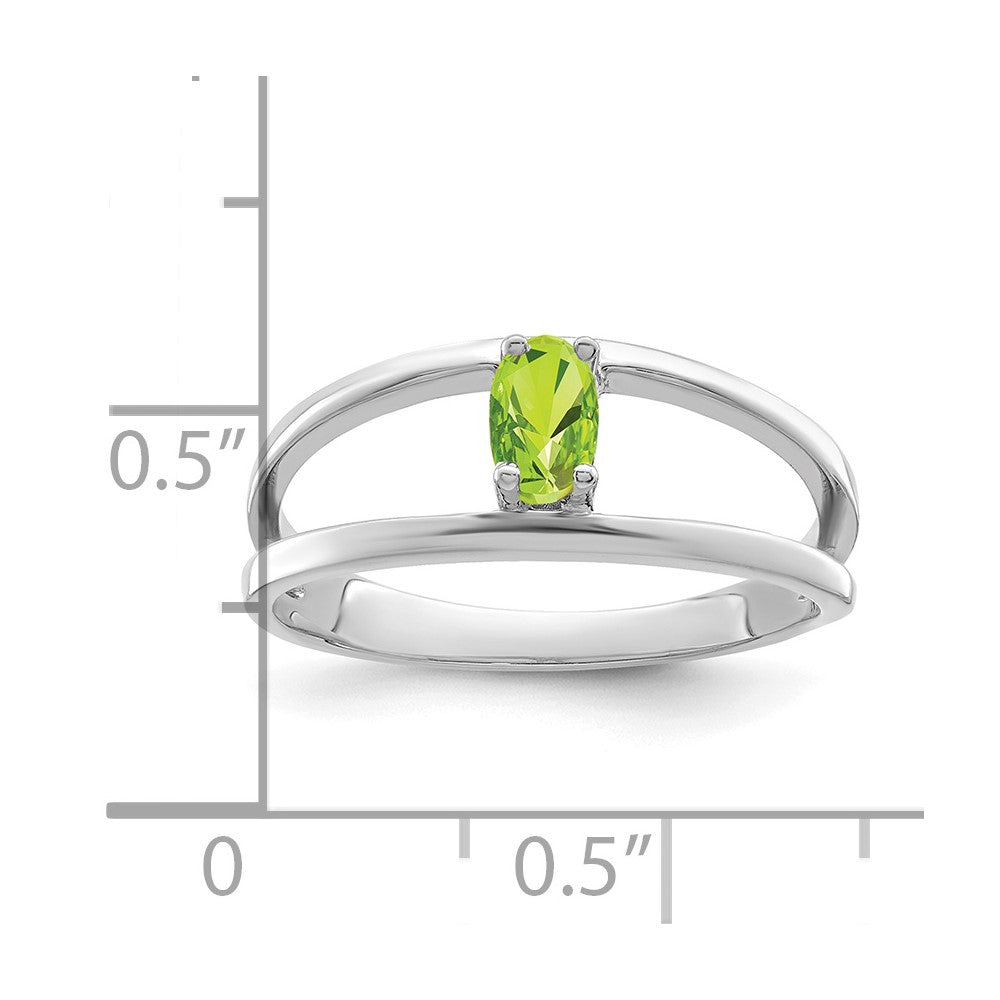 14k White Gold Polished 1-Stone Mothers Ring Mounting