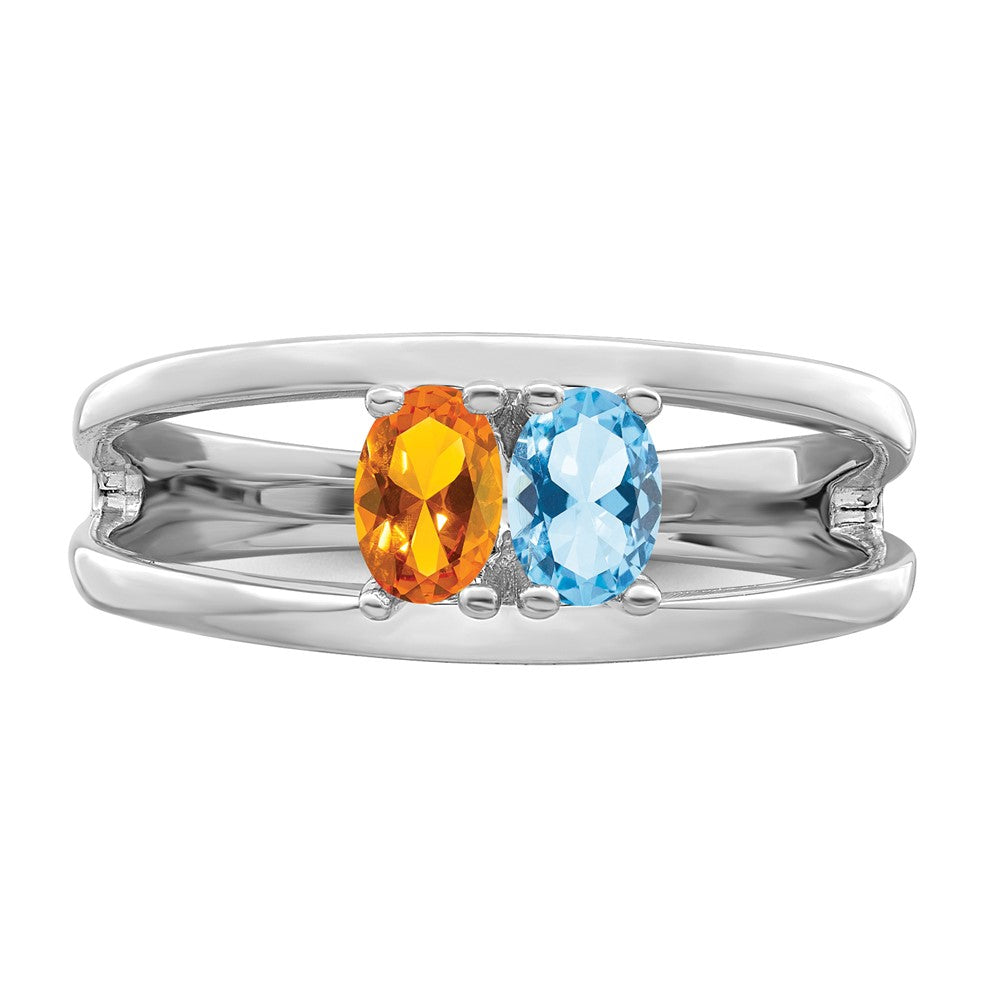 Sterling Silver Rhodium-plated Family Jewelry Mounting