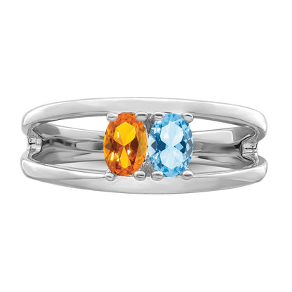 Sterling Silver Rhodium-plated Family Jewelry Mounting