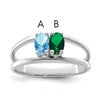 Sterling Silver Rhodium-plated Family Jewelry Mounting