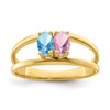 14k Polished 2-Stone Mothers Ring Mounting