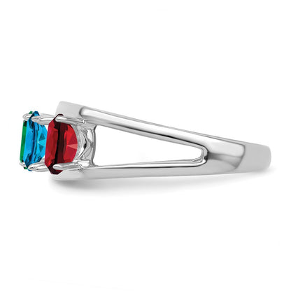 Sterling Silver Rhodium-plated Family Jewelry Mounting