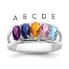 Sterling Silver Rhodium-plated Family Jewelry Mounting