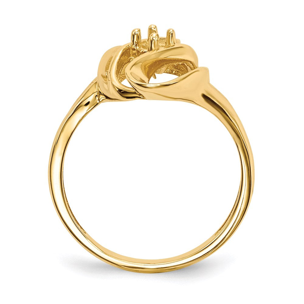 14k Polished 1-Stone Mothers Ring Mounting