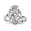 10k White Gold Polished 7-Stone Mothers Ring Mounting