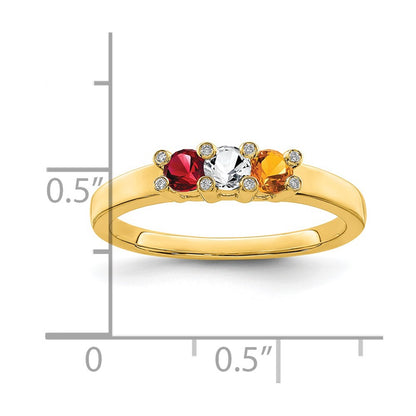 14K Family Jewelry Diamond Semi-Set Ring