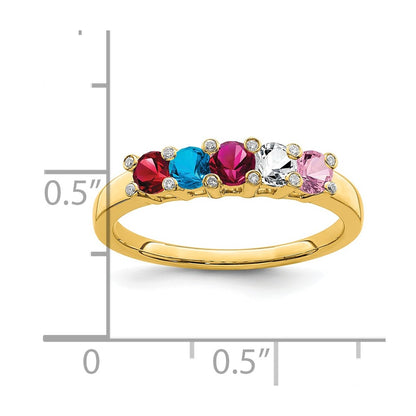 14K Family Jewelry Diamond Semi-Set Ring