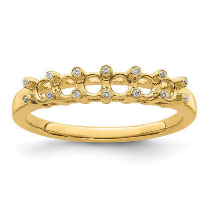 14K Family Jewelry Diamond Semi-Set Ring