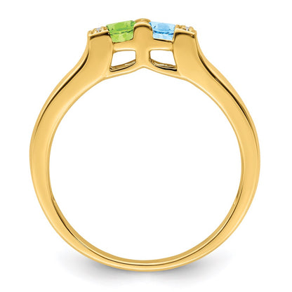 14K Family Jewelry Diamond Semi-Set Ring