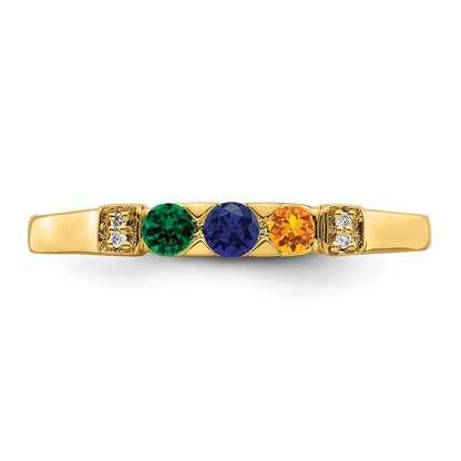 14K Family Jewelry Diamond Semi-Set Ring