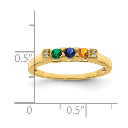 14K Family Jewelry Diamond Semi-Set Ring