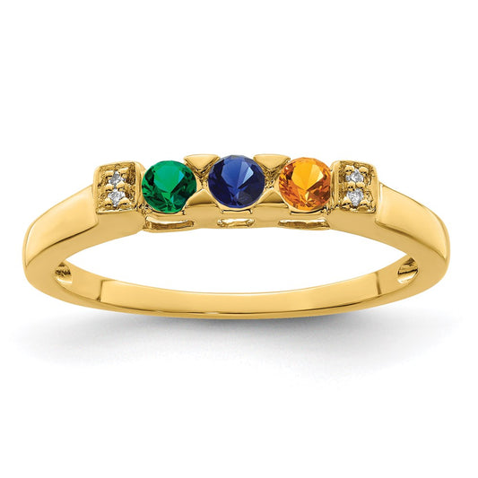 14K Family Jewelry Diamond Semi-Set Ring
