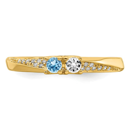 14K Family Jewelry Diamond Semi-Set Ring