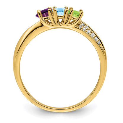 14K Family Jewelry Diamond Semi-Set Ring