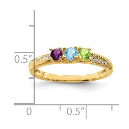 14K Family Jewelry Diamond Semi-Set Ring