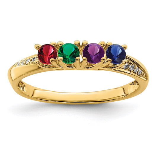 14KY Family Jewelry Diamond Semi-Set Ring