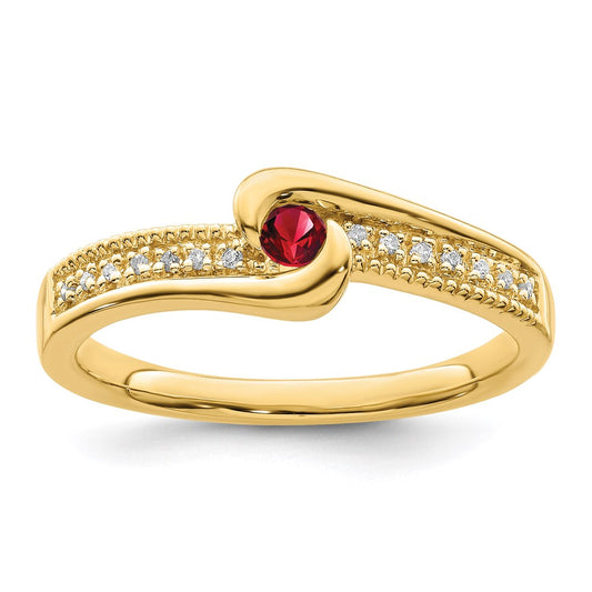14K Family Jewelry Diamond Semi-Set Ring