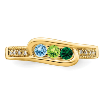 14K Family Jewelry Diamond Semi-Set Ring