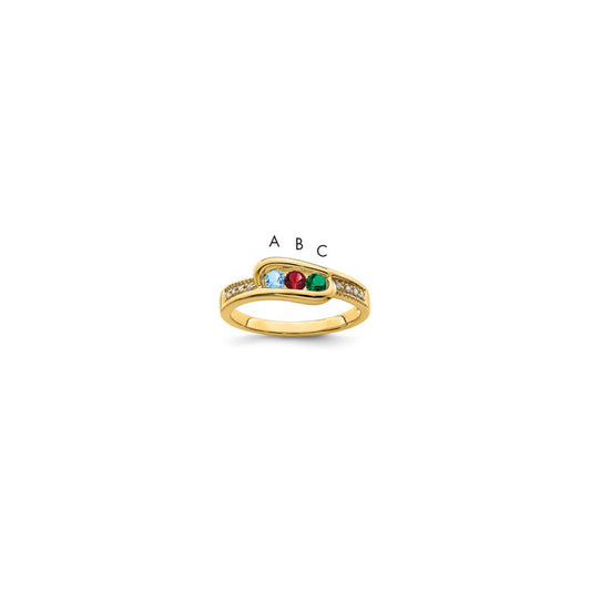 14K Family Jewelry Diamond Semi-Set Ring