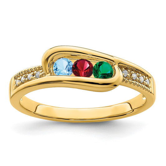 14K Family Jewelry Diamond Semi-Set Ring