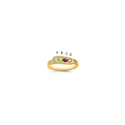 14K Family Jewelry Diamond Semi-Set Ring