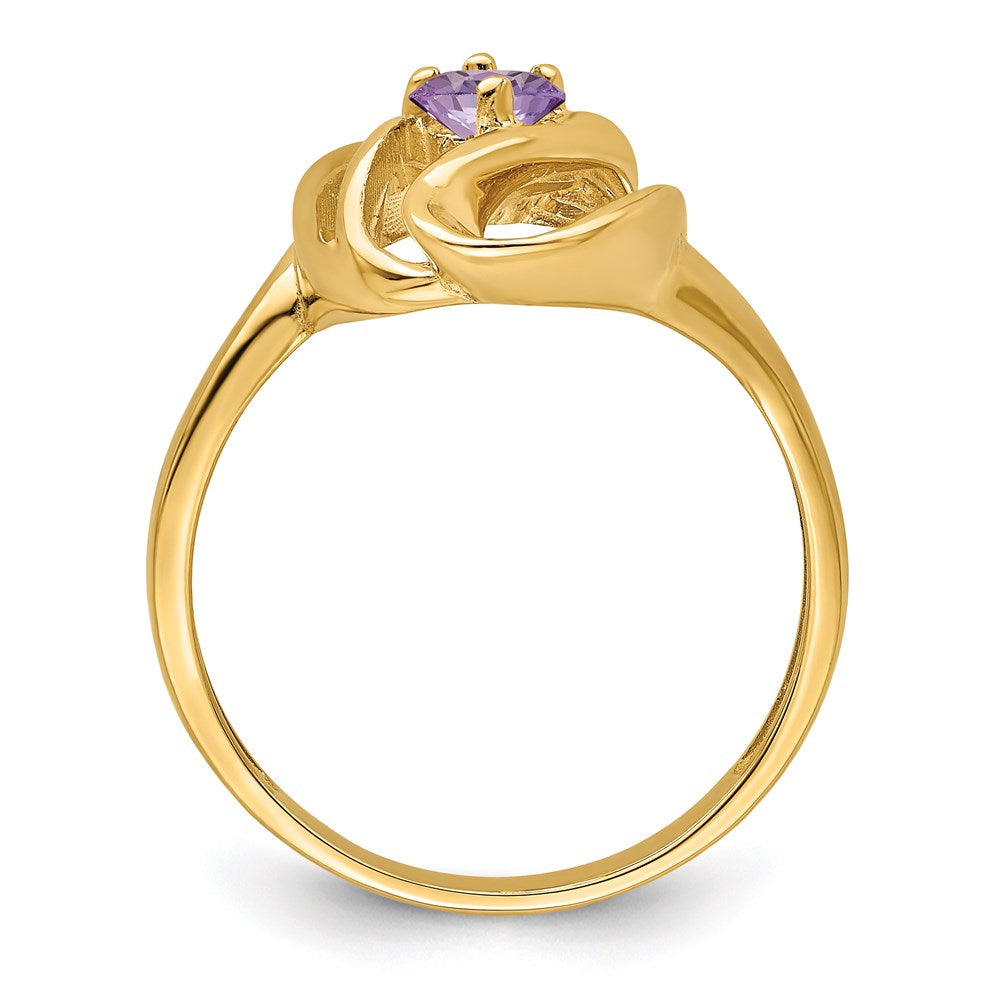 14k Polished 1-Stone Mothers Ring Mounting