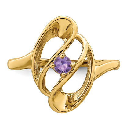 14k Polished 1-Stone Mothers Ring Mounting