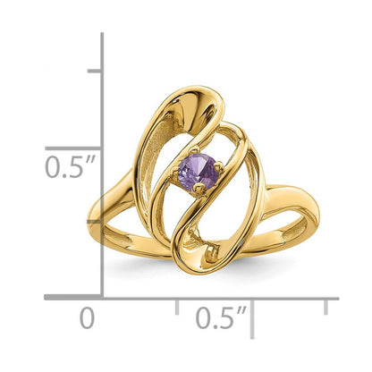14k Polished 1-Stone Mothers Ring Mounting