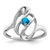 14k White Gold Polished 1-Stone Mothers Ring Mounting