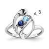 Sterling Silver Rhodium-plated Family Jewelry Mounting